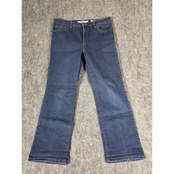 Jones New York Jeans Denim - Jones New York Jeans Womens 14 Short Lexington Straight Blue Denim Pants Stretch